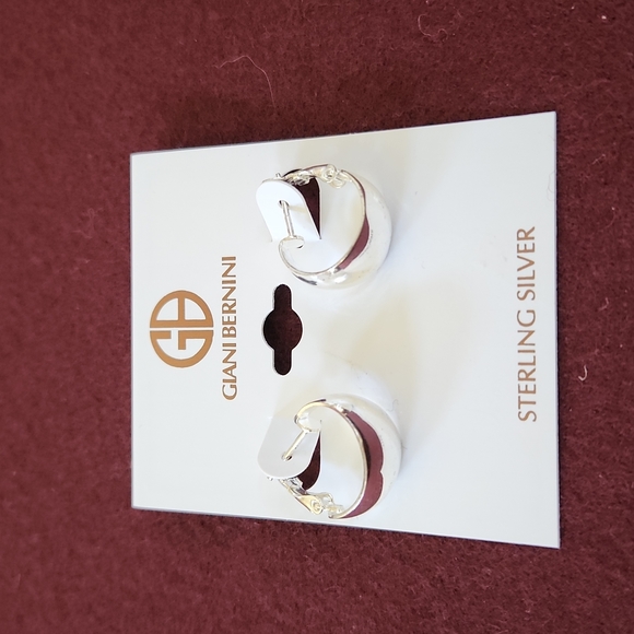Giani Bernini Domed Small Hoop Earrings - Picture 1 of 4